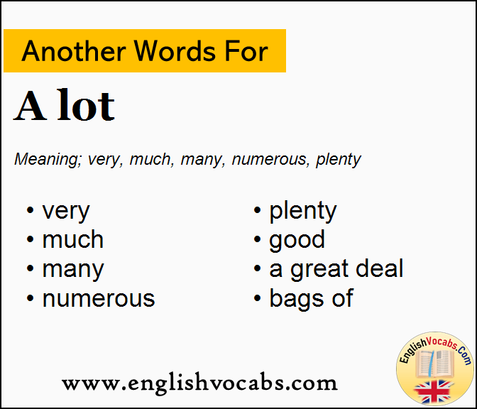 Another Word For A Lot What Is Another Word A Lot English Vocabs