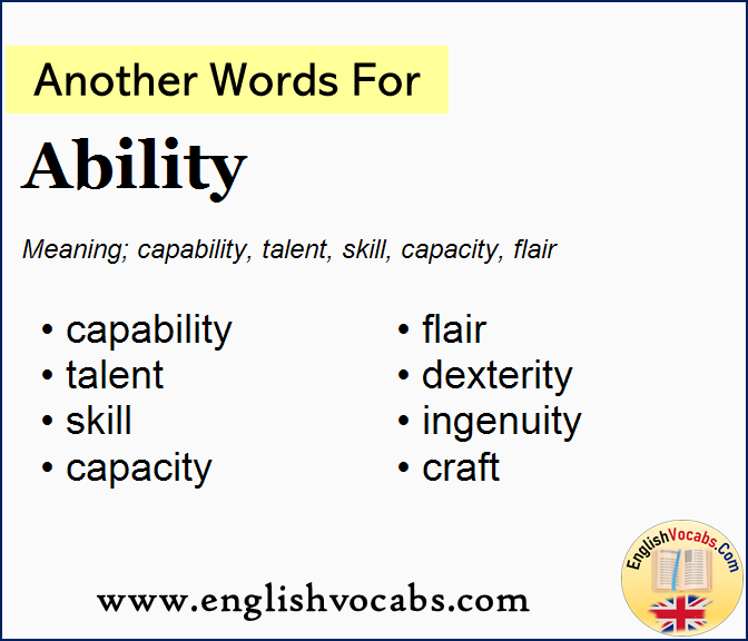 Another Word For Ability What Is Another Word Ability English Vocabs