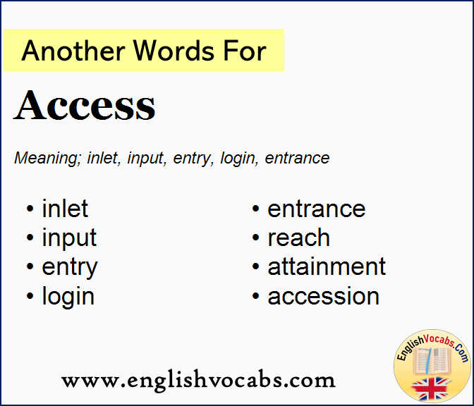 Another Word For Access What Is Another Word Access English Vocabs