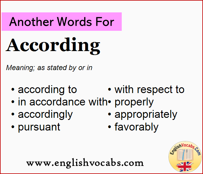 Another word for According, What is another word According