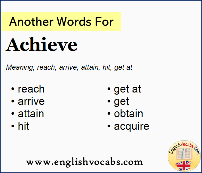  Another Word For Achieve What Is Another Word Achieve English Vocabs