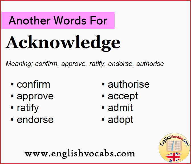  Another Word For Acknowledge What Is Another Word Acknowledge 