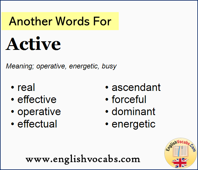 Another word for Active, What is another word Active