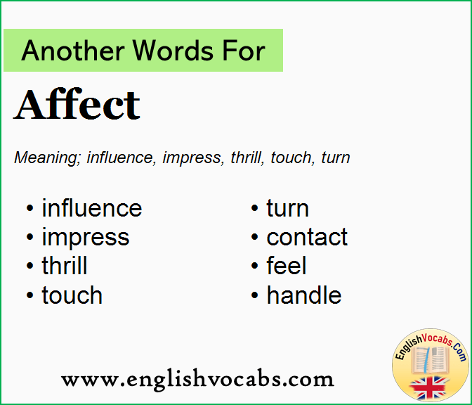 Another word for Affect, What is another word Affect