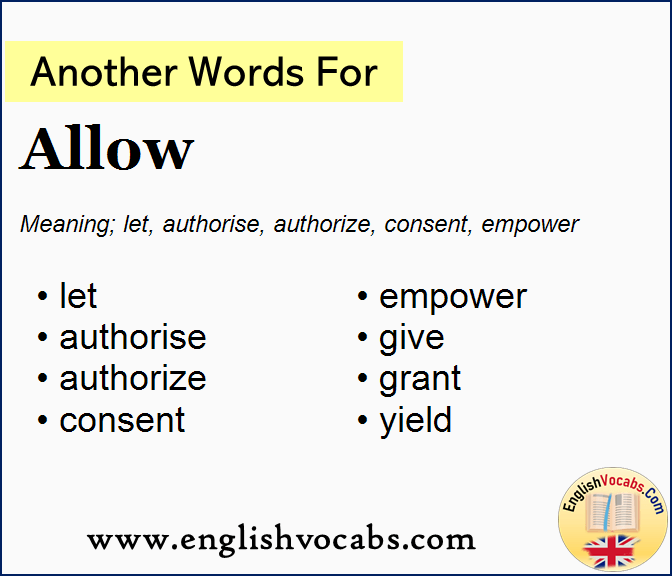 Another Word For Allow What Is Another Word Allow English Vocabs