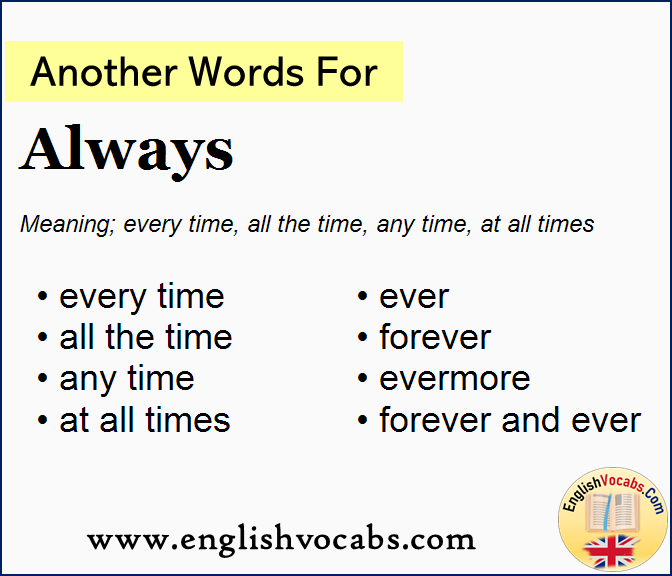 Another Word For Always What Is Another Word Always English Vocabs