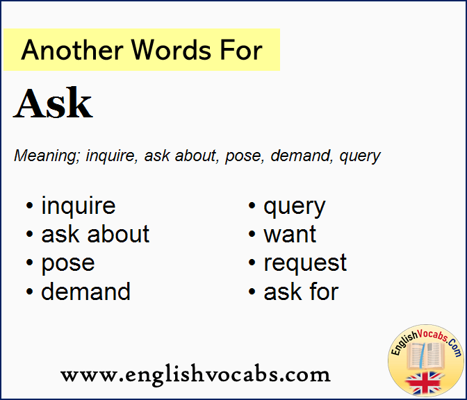 Another word for Ask, What is another word Ask