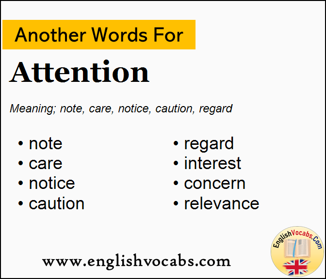 Another word for Attention, What is another word Attention