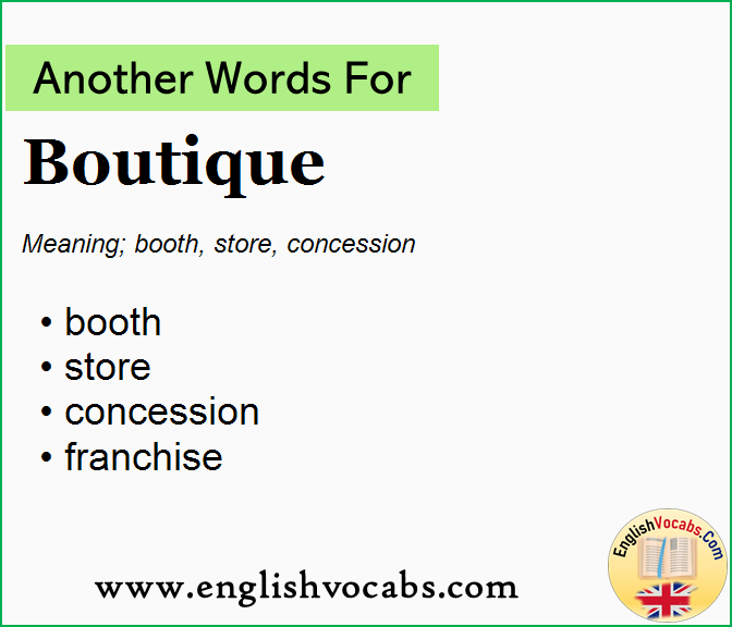 Another Word For Boutique What Is Another Word Boutique English Vocabs