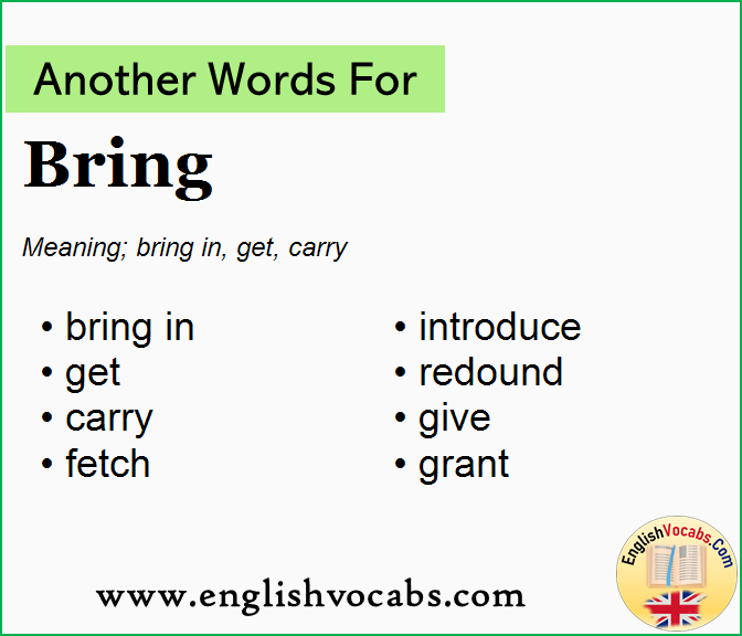 Another word for Bring, What is another word Bring