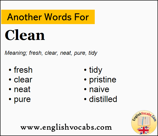 Another Word For Clean What Is Another Word Clean English Vocabs