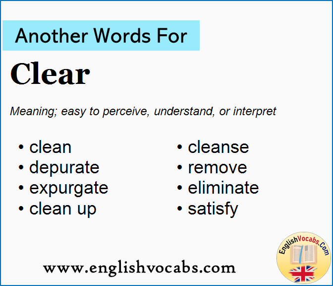 Another word for Clear, What is another word Clear