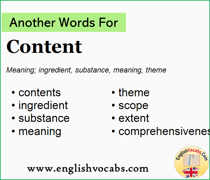 Another word for Content, What is another word Content