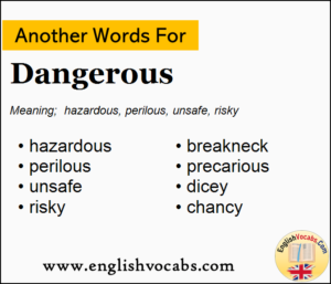 Another word for Dangerous, What is another word Dangerous - English Vocabs