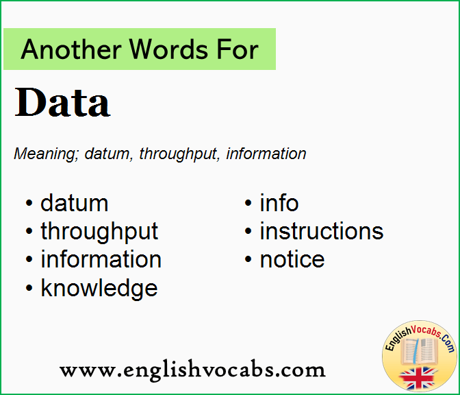 Another Word For Data What Is Another Word Data English Vocabs