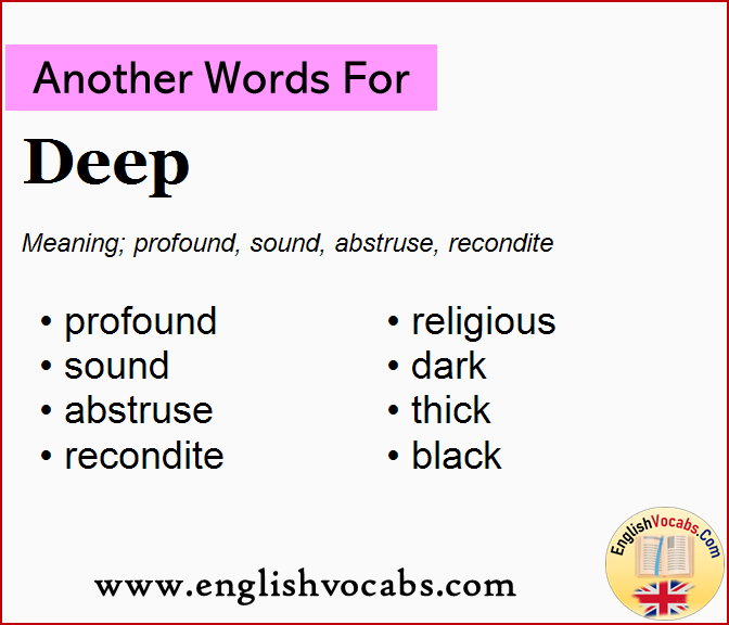 Another Word For Deep What Is Another Word Deep English Vocabs