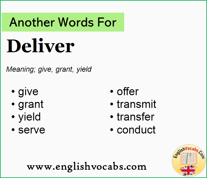Another word for Deliver, What is another word Deliver