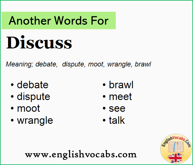 Another word for Discuss, What is another word Discuss