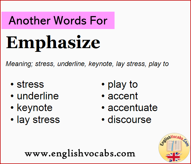 Another word for Emphasize, What is another word Emphasize