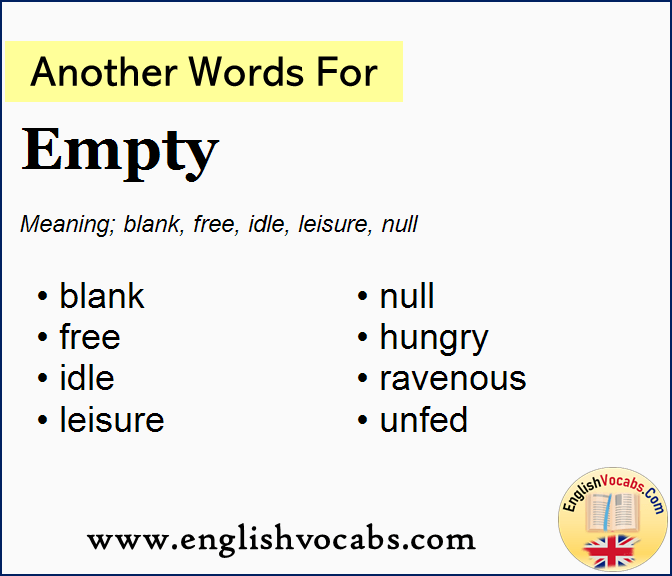 Another word for Empty, What is another word Empty