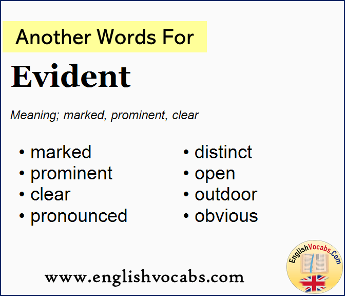 Another Word For Evident What Is Another Word Evident English Vocabs