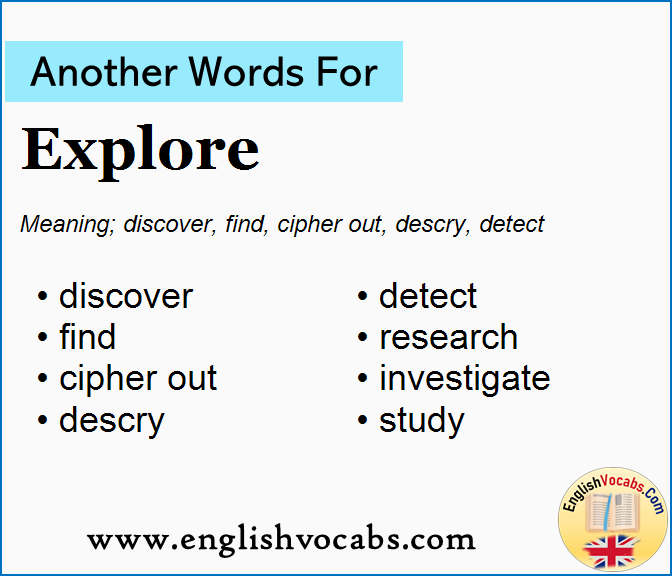 Another Word For Explore What Is Another Word Explore English Vocabs