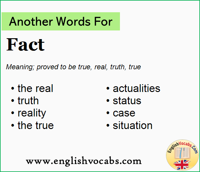 Another word for Fact, What is another word Fact