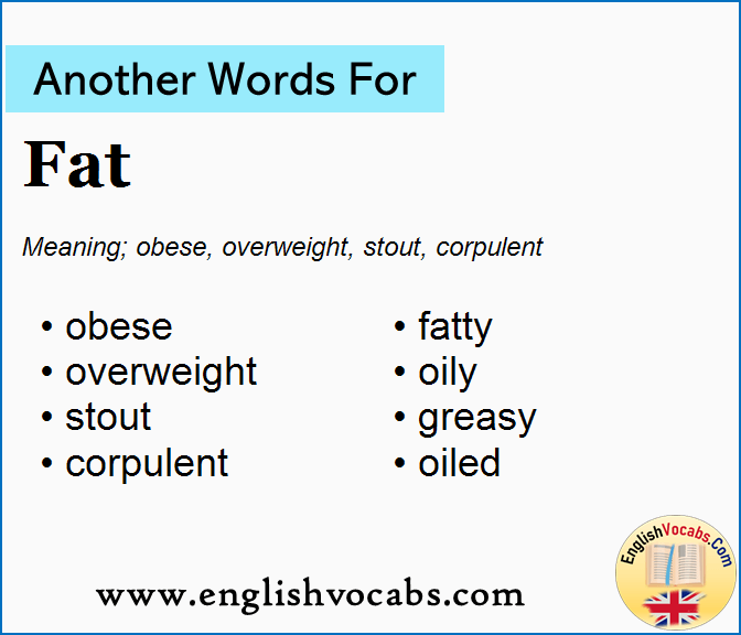 Another Word For Fat What Is Another Word Fat English Vocabs