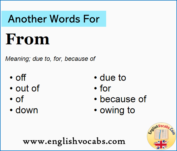 Another word for From, What is another word From