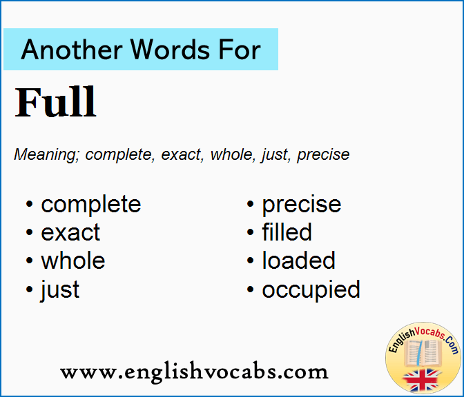 Another Word For Full What Is Another Word Full English Vocabs