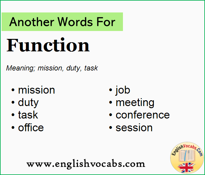 Another word for Function, What is another word Function