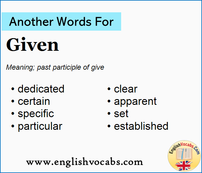 Another word for Given, What is another word Given