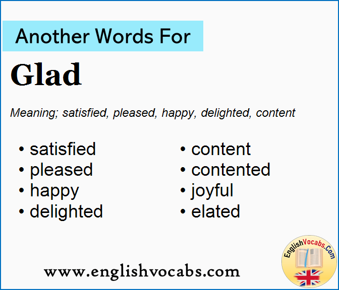 Another word for Glad, What is another word Glad