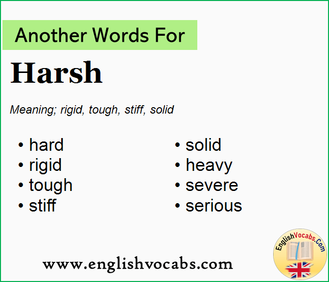  Another Word For Harsh What Is Another Word Harsh English Vocabs