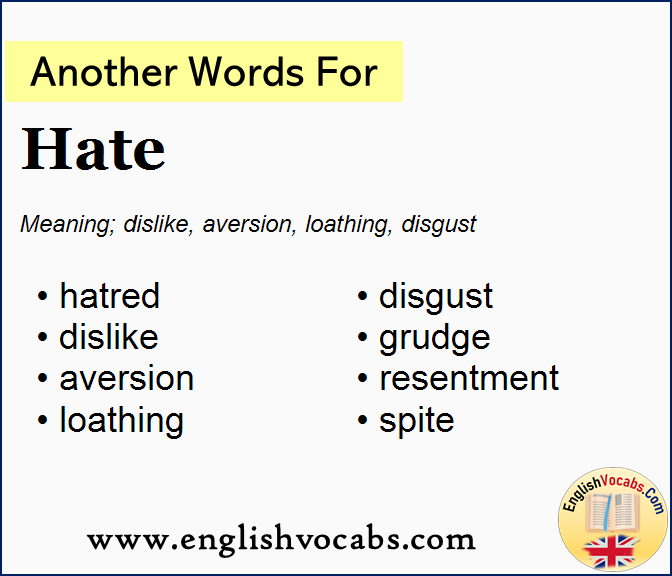  Another Word For Hate What Is Another Word Hate English Vocabs