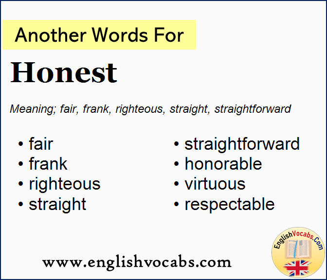 Another word for Honest, What is another word Honest