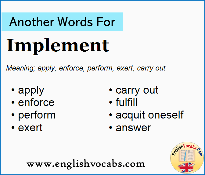 Another word for Implement, What is another word Implement