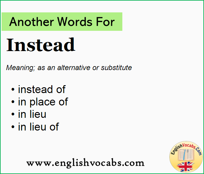 Another word for Instead, What is another word Instead
