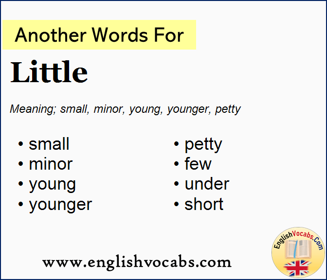 Another Word For Little What Is Another Word Little English Vocabs