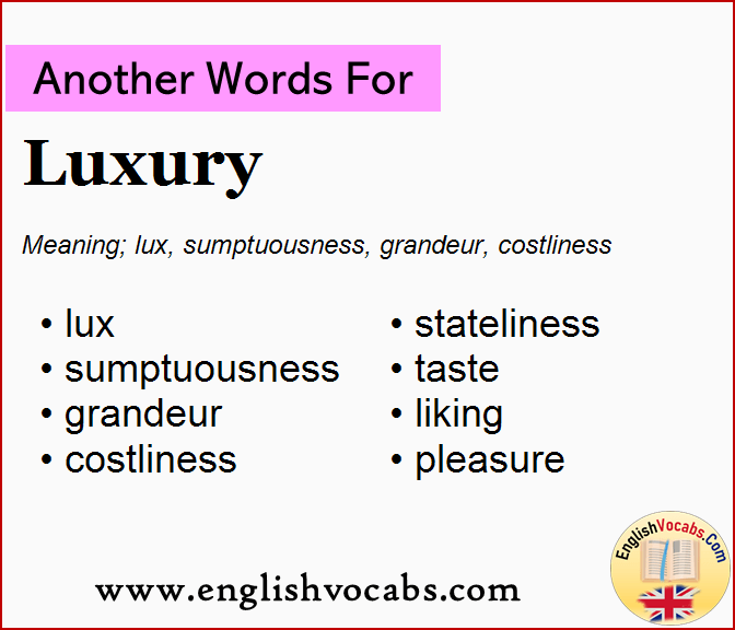 Another word for Luxury, What is another word Luxury