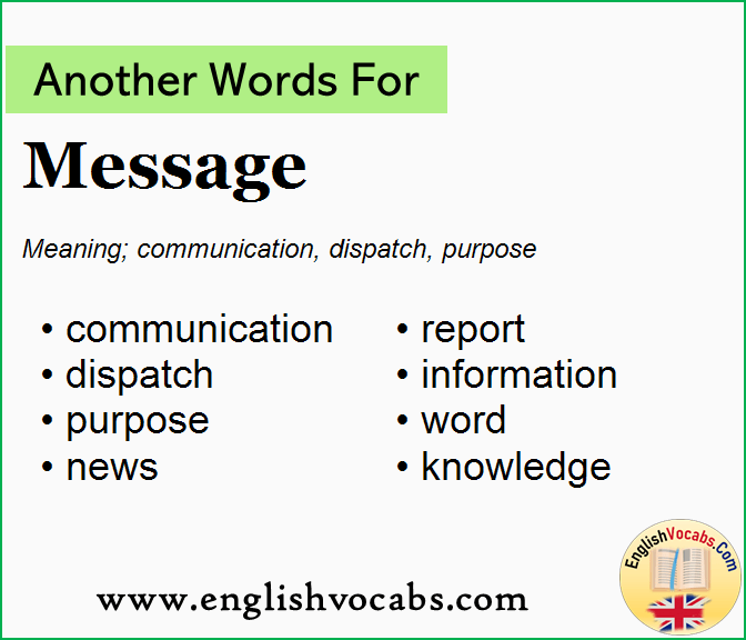 Another word for Message, What is another word Message