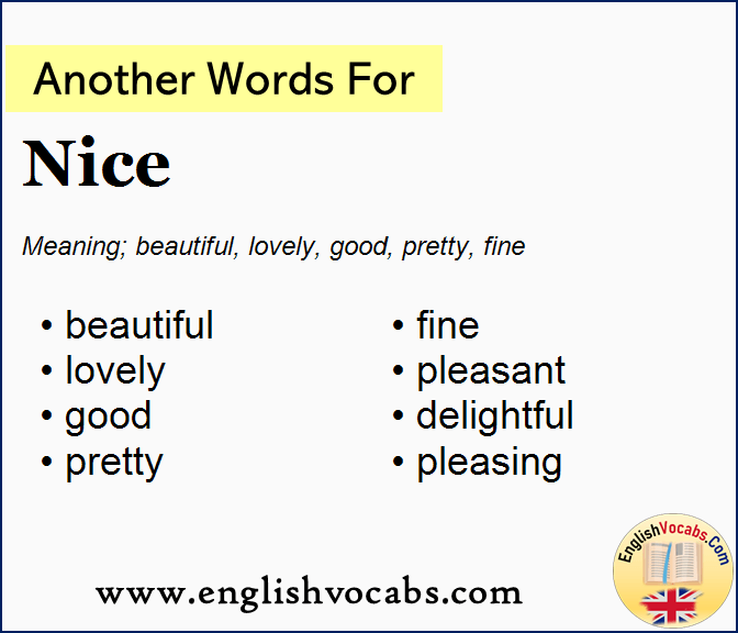 Another Word For Nice What Is Another Word Nice English Vocabs