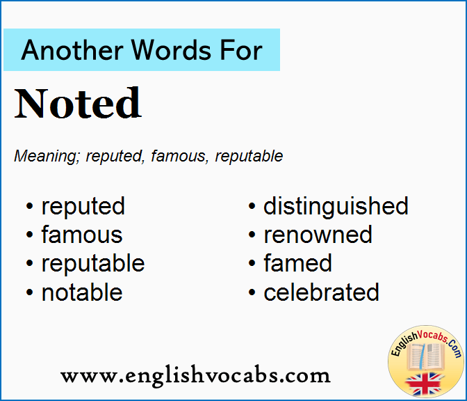 What Is Another Way To Say Noted