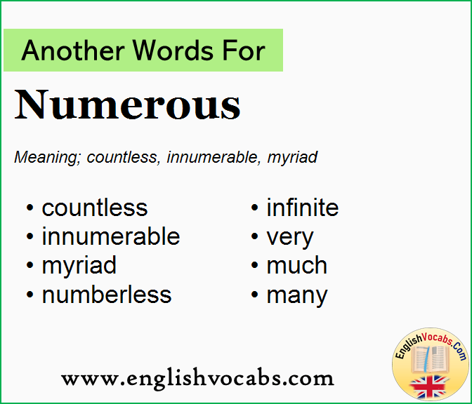 Another word for Numerous, What is another word Numerous