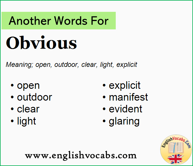 Another word for Obvious, What is another word Obvious