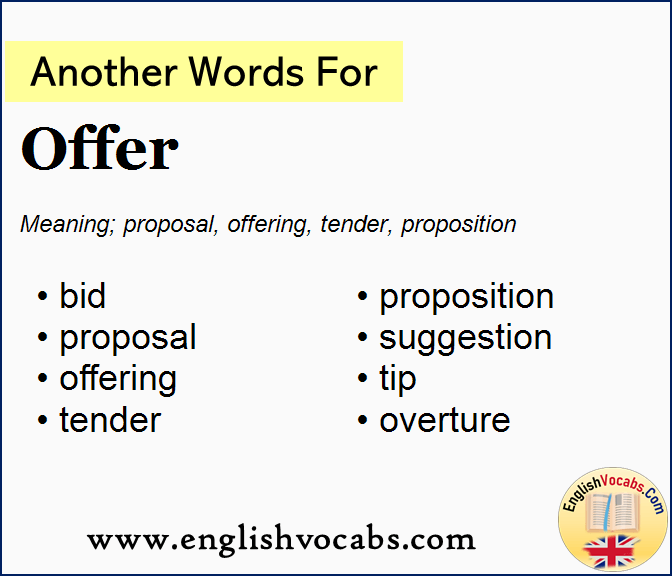 Another word for Offer, What is another word Offer
