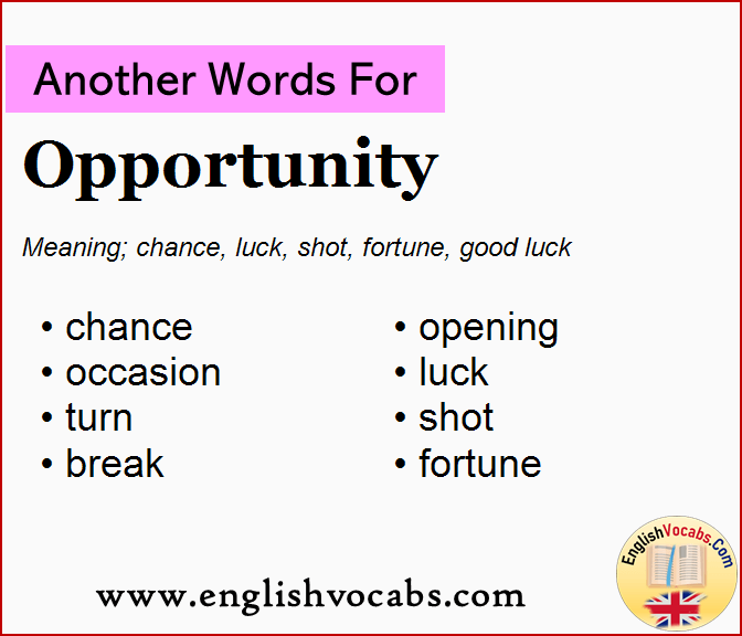 Another word for Opportunity, What is another word Opportunity