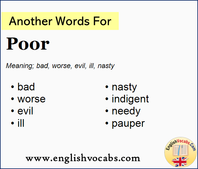 Another word for Poor, What is another word Poor