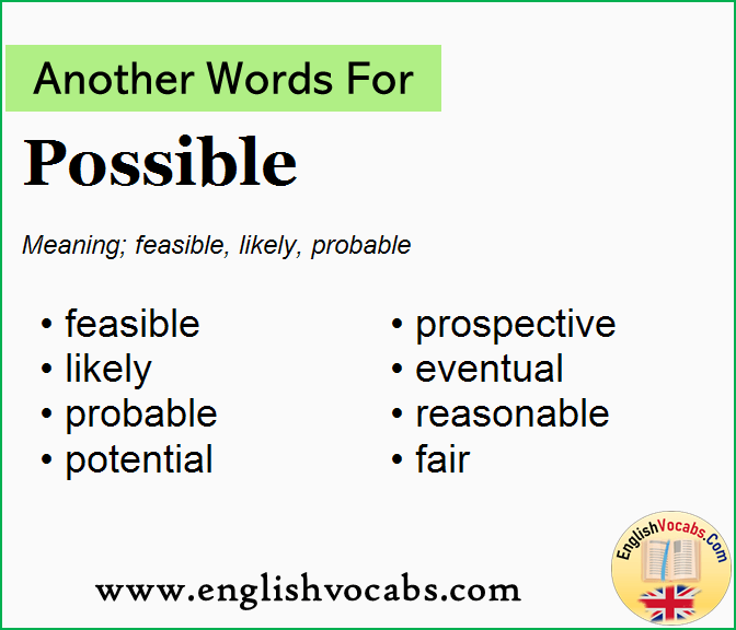 Another word for Possible, What is another word Possible
