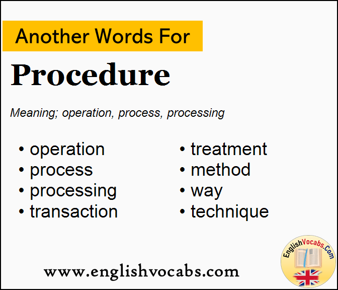 Another word for Procedure, What is another word Procedure